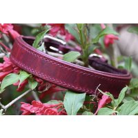 Lederhalsband Velvet Berry HU 41-49cm